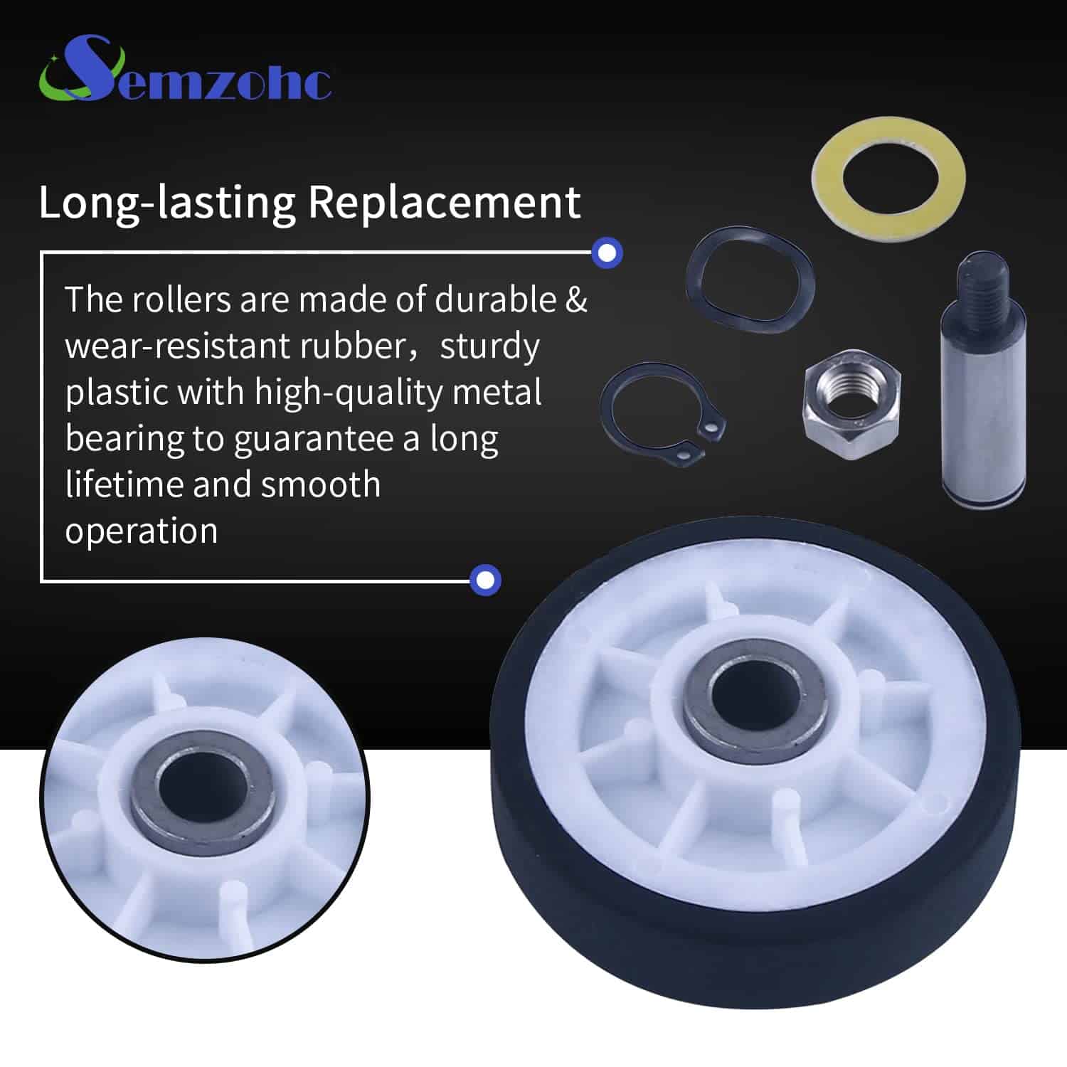 Kit de Reparación para Secadora - Rodillo de Tambor - Imagen 8