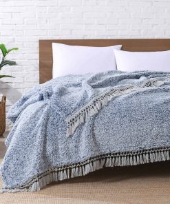 Manta King Size de Sherpa de Felpa Ultra Suave, Ligera y