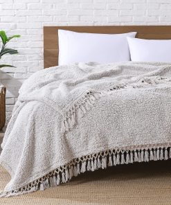 Manta de Boho tamaño Queen ultra suave de forro polar