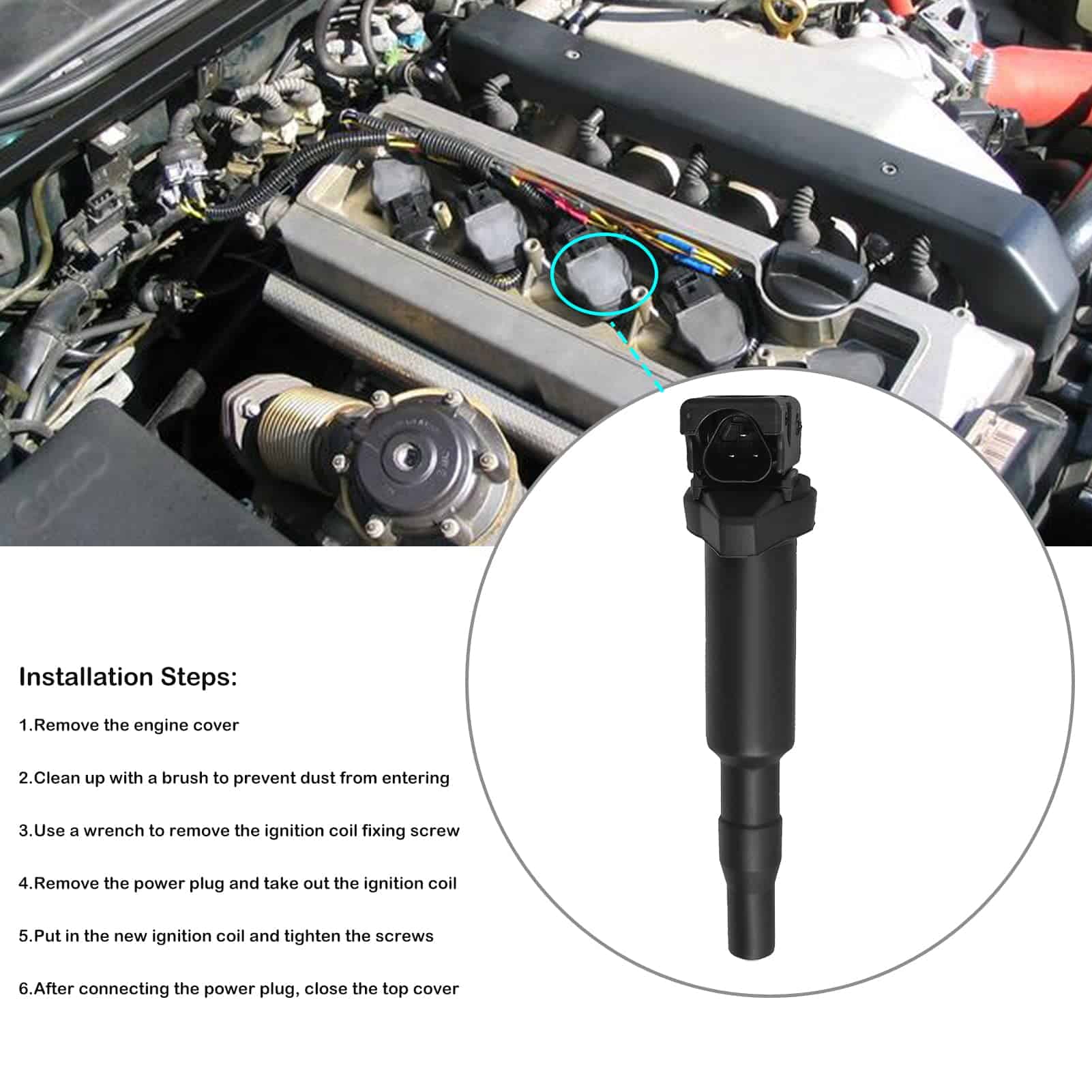 Juego de 6 Bobinas de Encendido para BMW 325i 328i 335i - Imagen 6