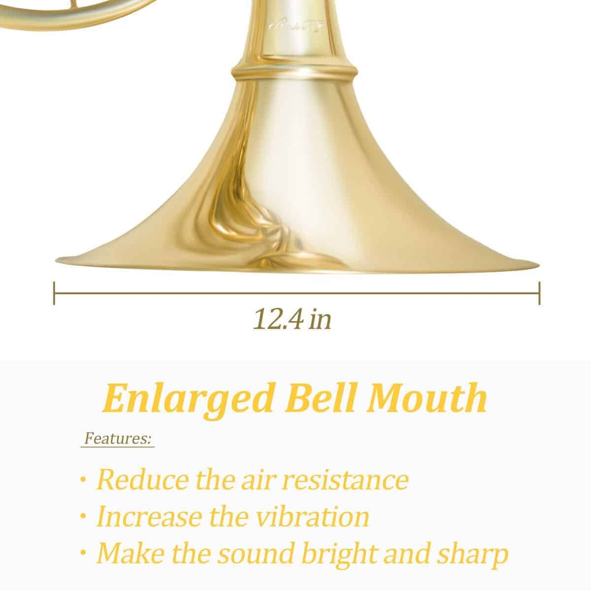 Trompa Francesa de una Fila de 4 Llaves en Si Bemol - Latón - Imagen 7