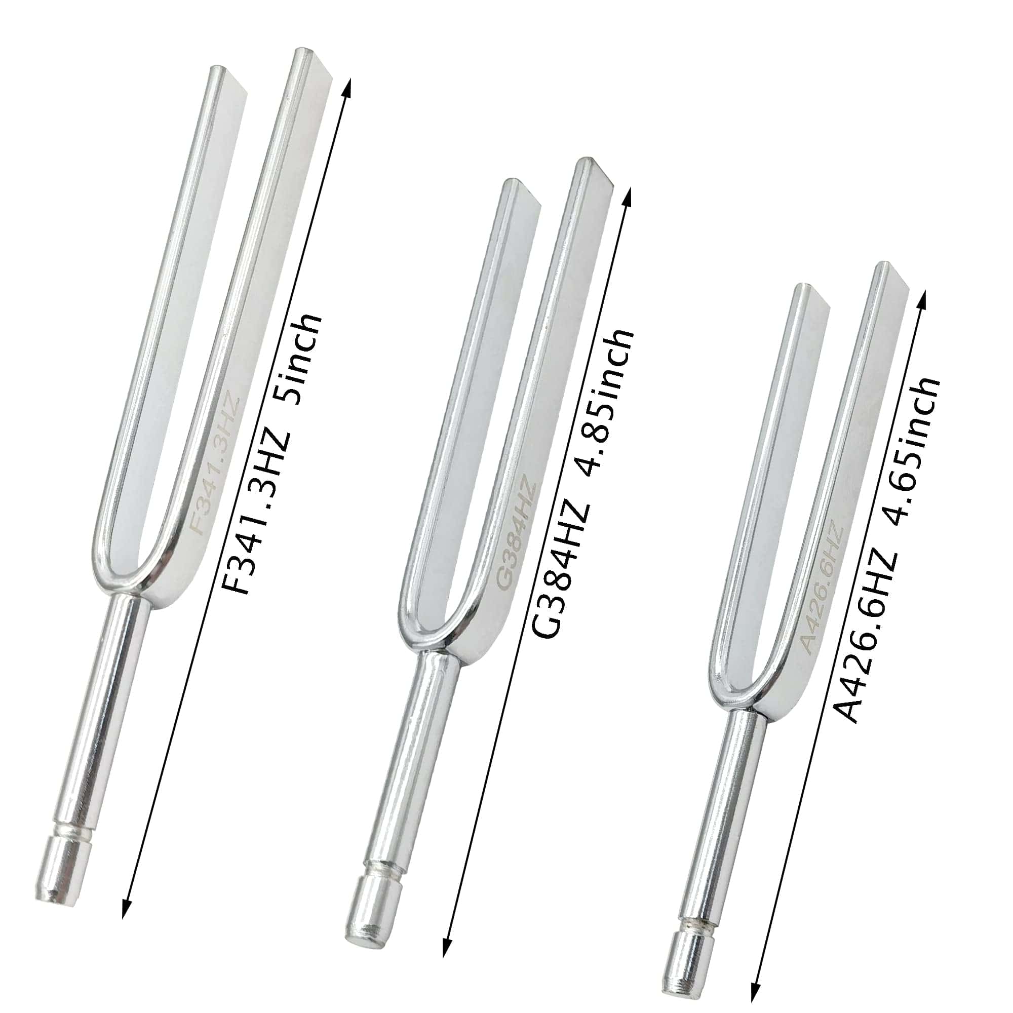 Juego de 8 tenedores de afinación con martillos de golpe - - Imagen 5