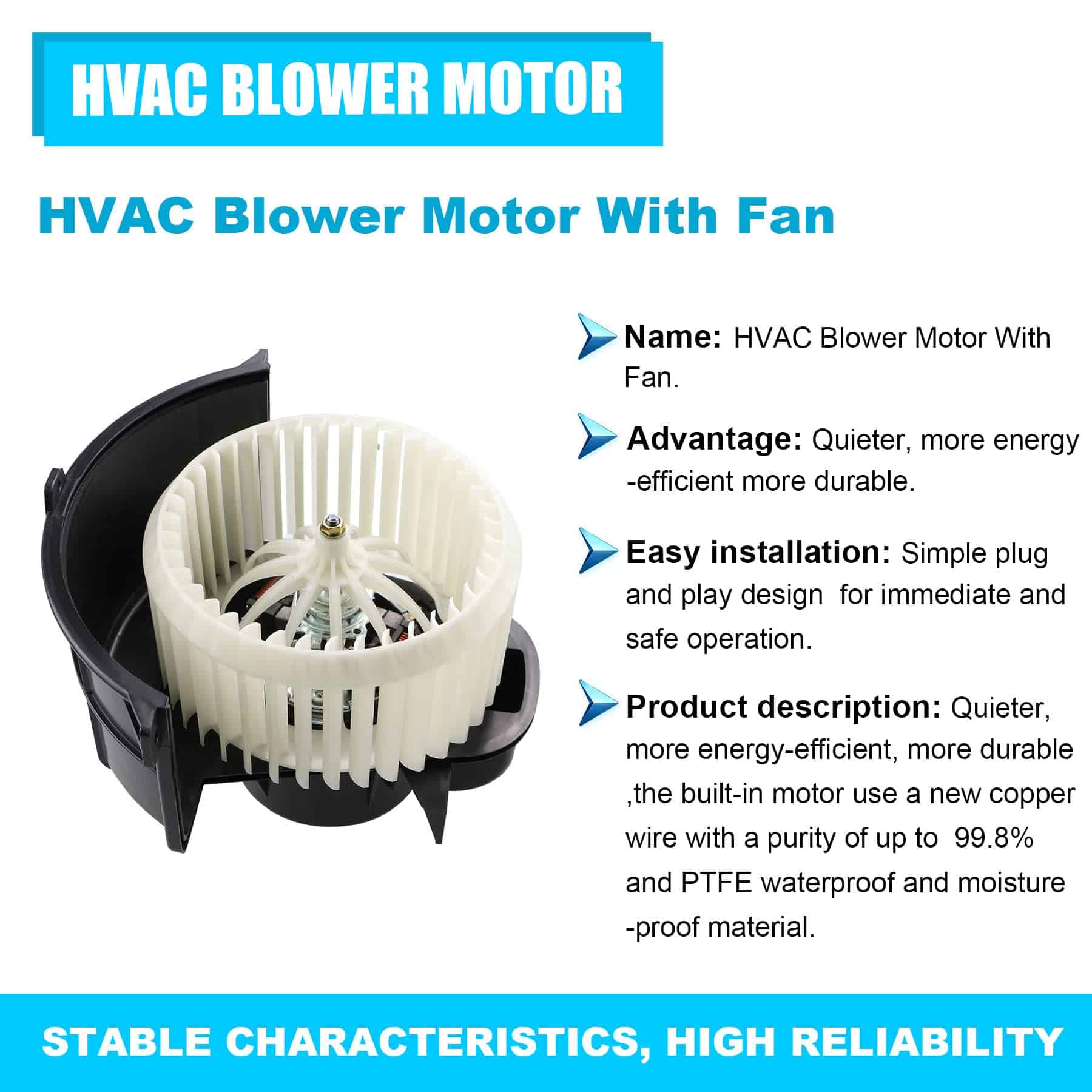 Dibanyou AC Heater Blower Motor para 2007-2015 Audi Q7 - Imagen 4