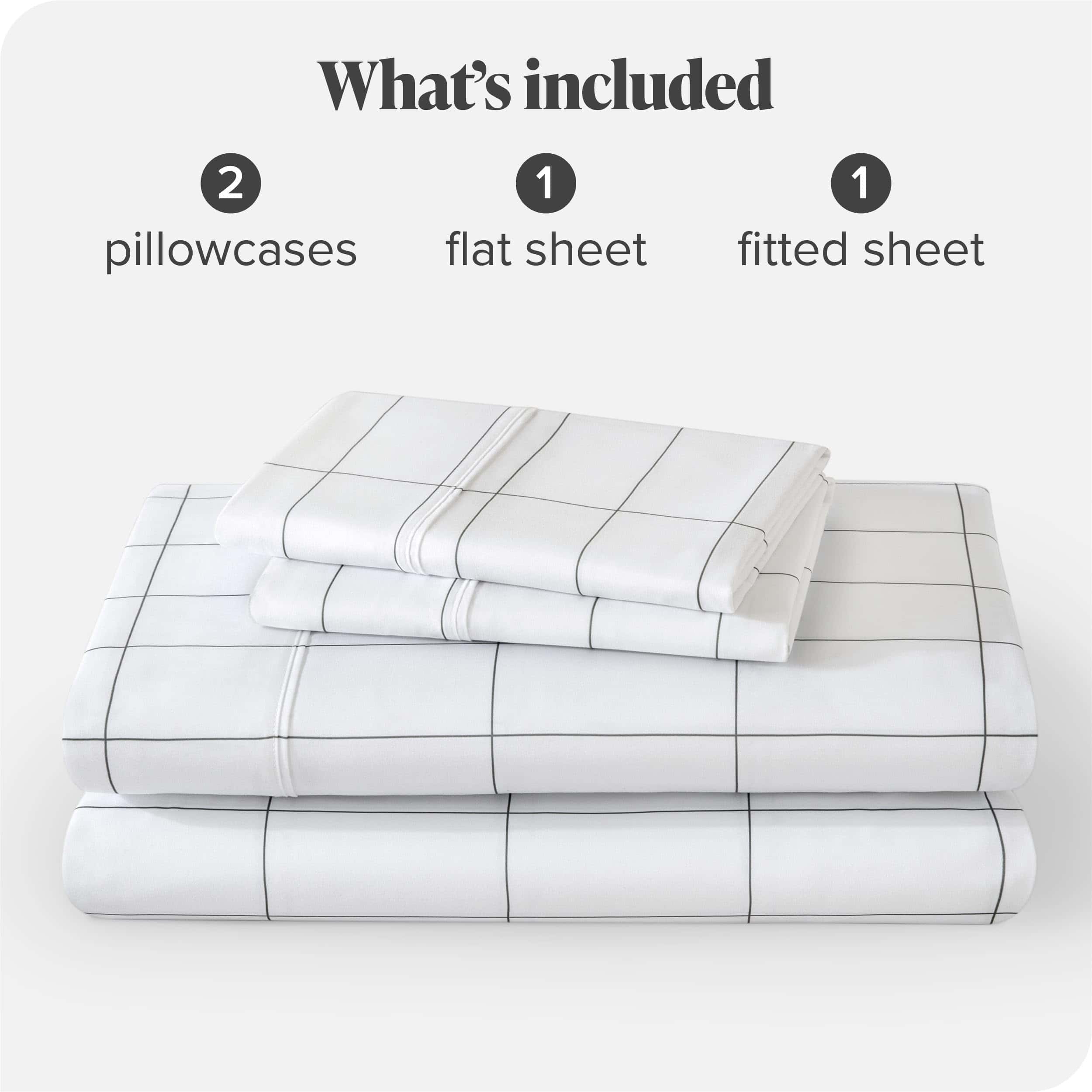 Juego de Sábanas King Bare Home - Juego de -Blanco/Gris - Imagen 10