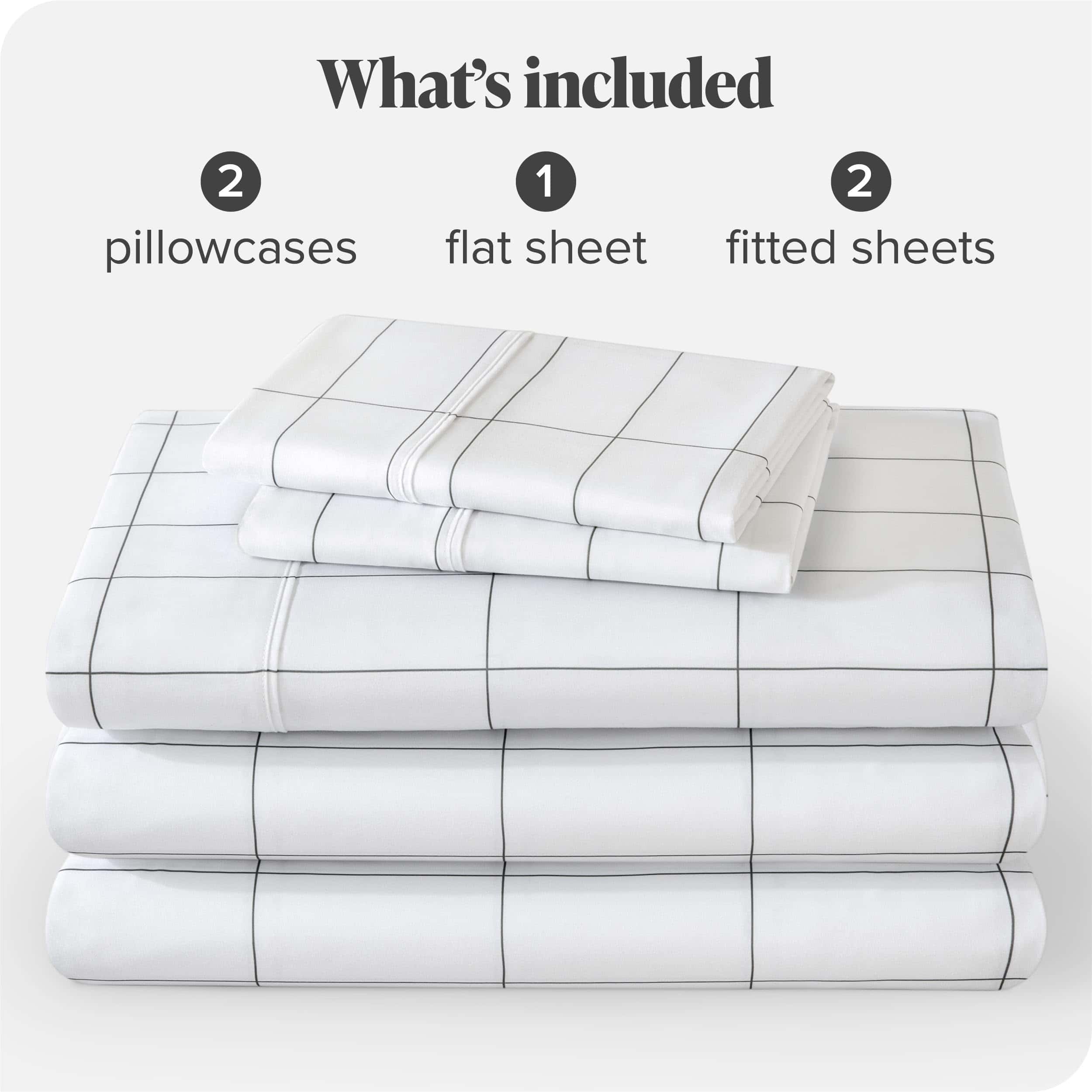 Juego de sábanas divididas Bare Home Split -Blanco/Gris - Imagen 10