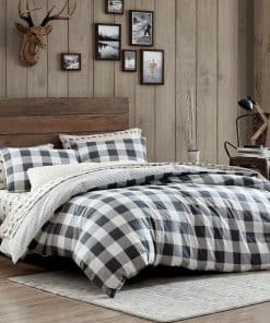 Juego de ropa de cama con edredón reversible de franela de