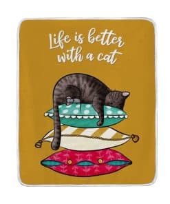 Manta de Sofá con Temática de Gato Dream Bay, Suave y