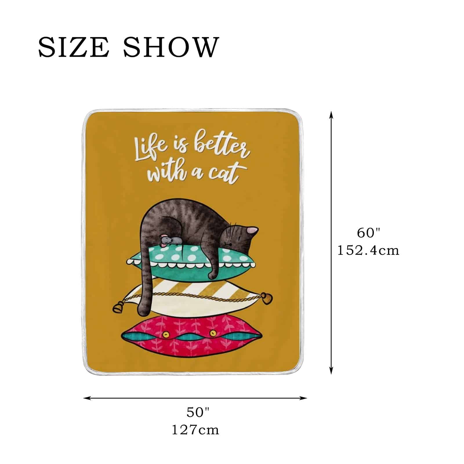 Manta de Sofá con Temática de Gato Dream Bay, Suave y - Imagen 5