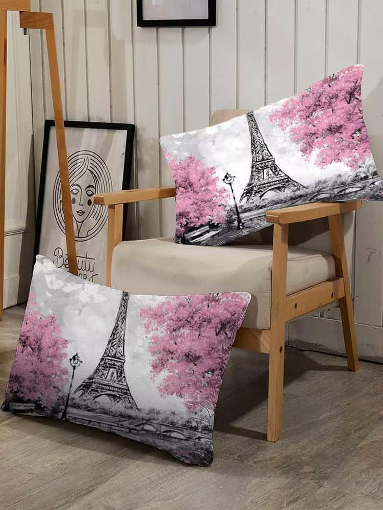 Juego de Colcha de Confort KXRY Paris Rosa Tamaño Completo - Imagen 8