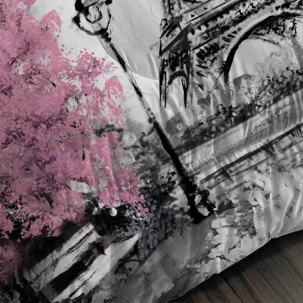 Juego de Colcha de Confort KXRY Paris Rosa Tamaño Completo - Imagen 6