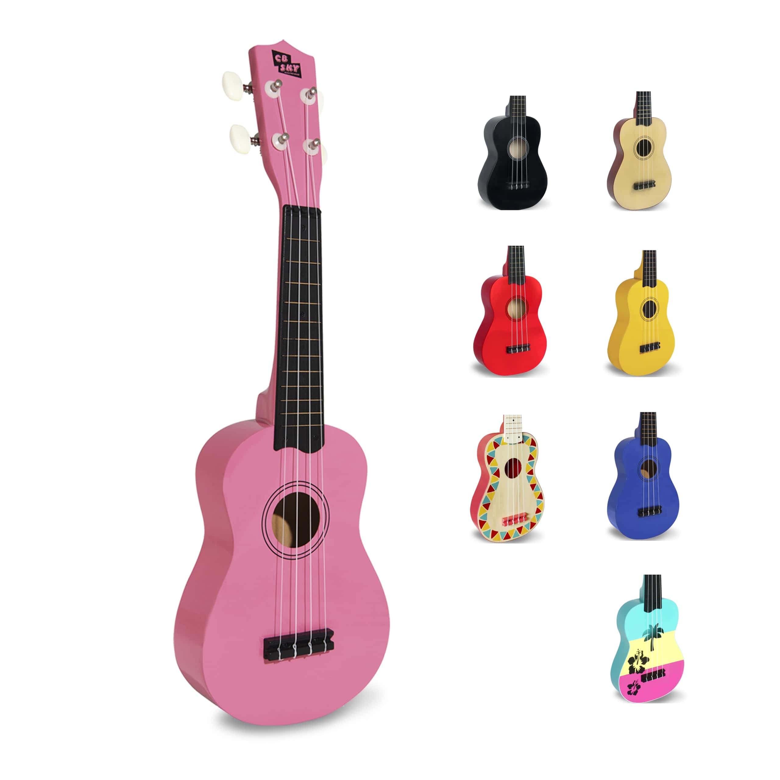 Ukulele Soprano CB Sky 21"/53cm para -Sakura Pink / Rojo Bri