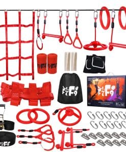 Curso de obstáculos de Ninja Warrior para niños en el patio