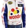 Chaqueta de cuero con parches blancos SpazeUp - Chaqueta de