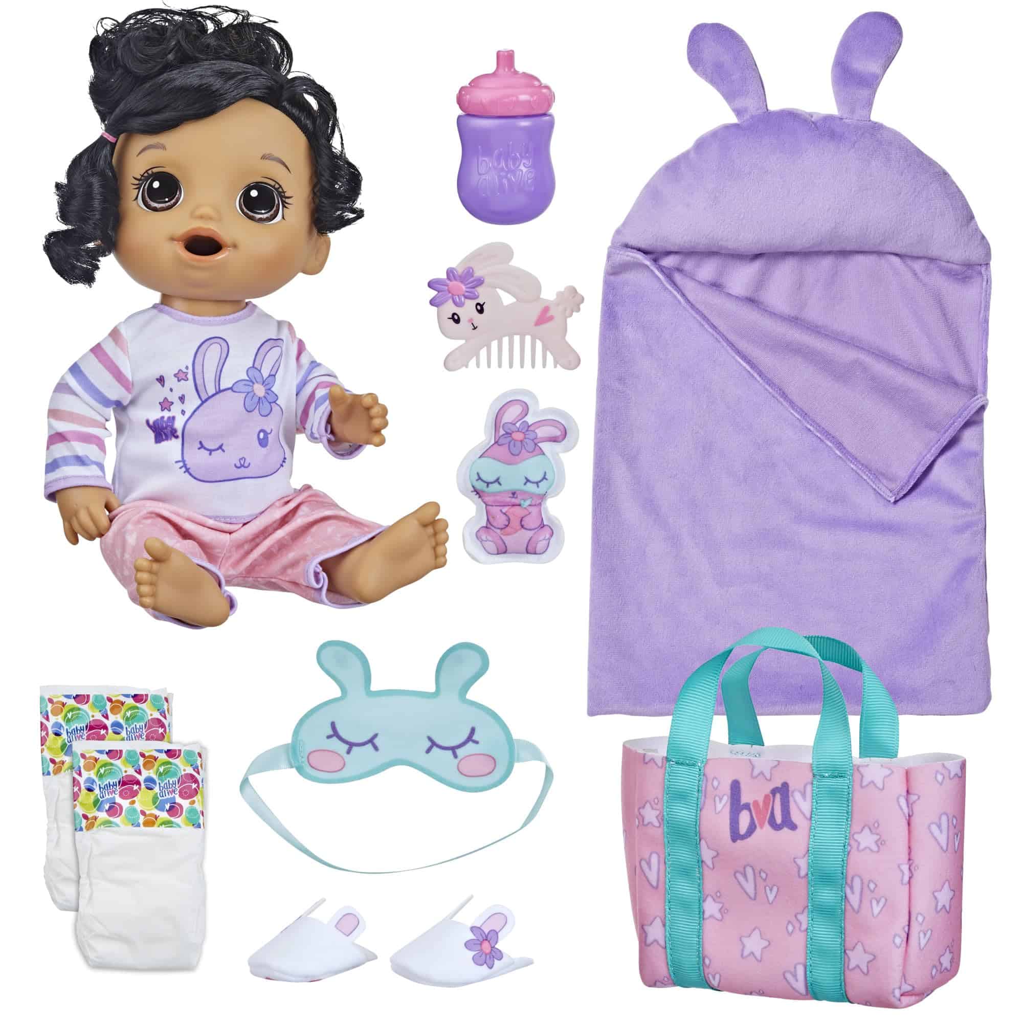 Muñeca Baby Alive Bunny Sleepover, Muñeca de 12 pulgadas