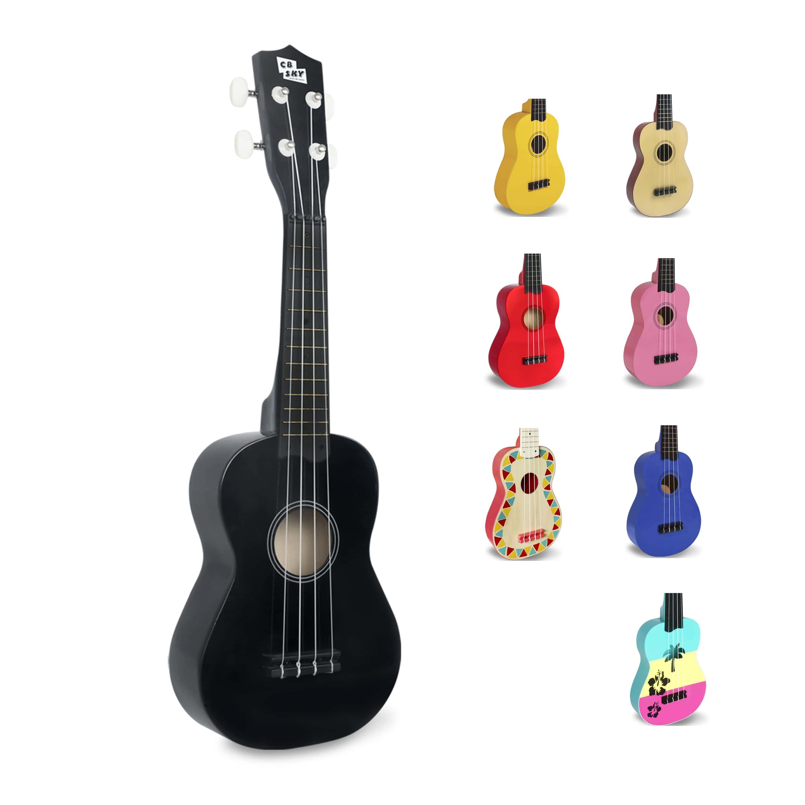 Ukulele Soprano CB SKY 21"/53cm para niños, -Negro