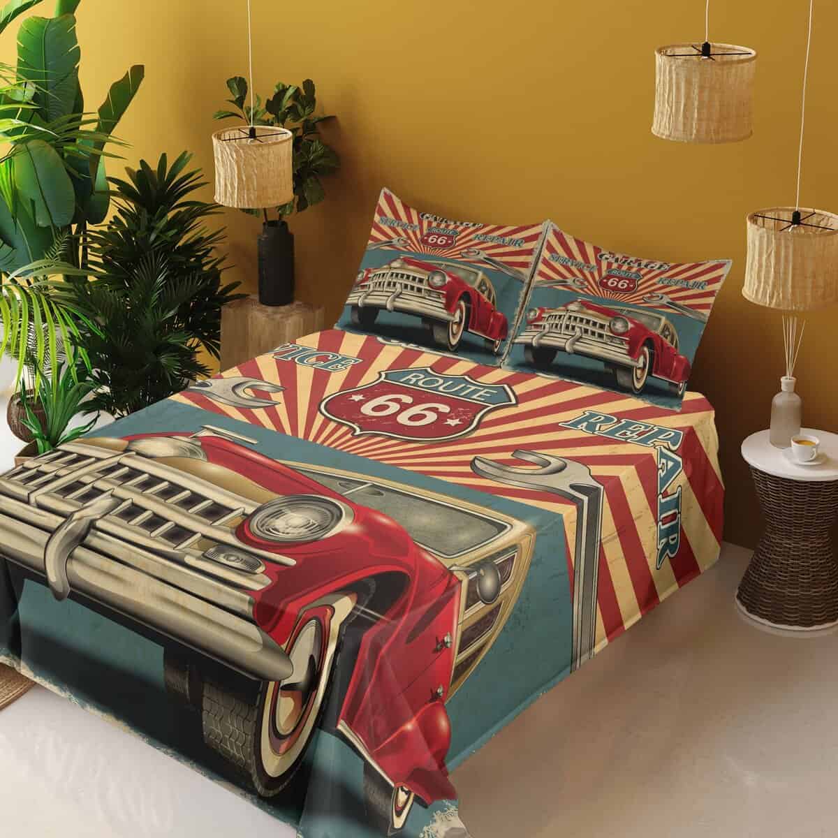 Juego de sábanas Lunarable Americana, Vintage Garage Repair - Imagen 6