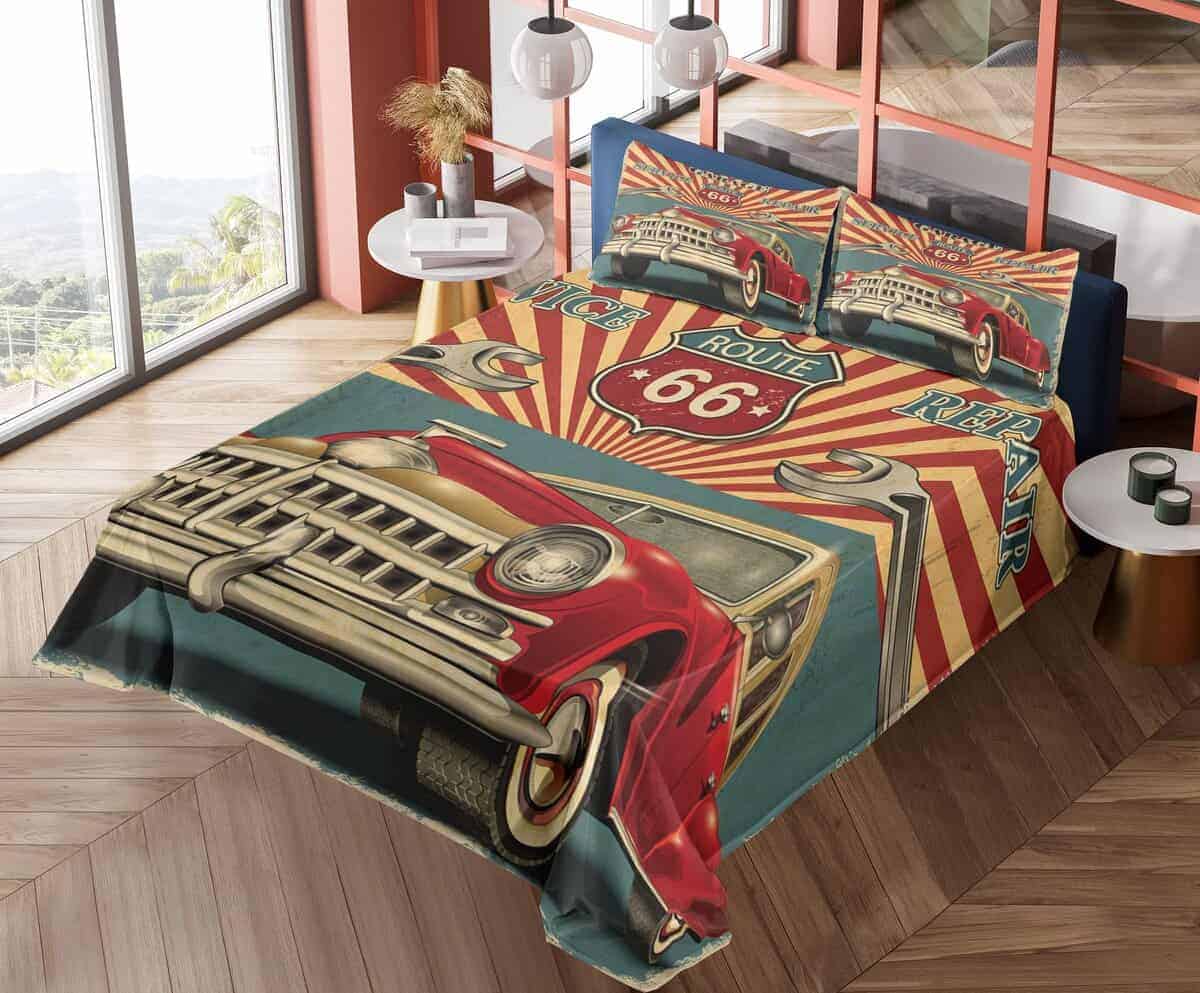 Juego de sábanas Lunarable Americana, Vintage Garage Repair - Imagen 8