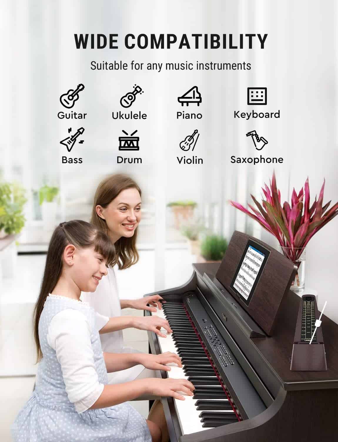 Linrax M2 Metrónomo Mecánico para Piano Guitarra Bajo - Imagen 7