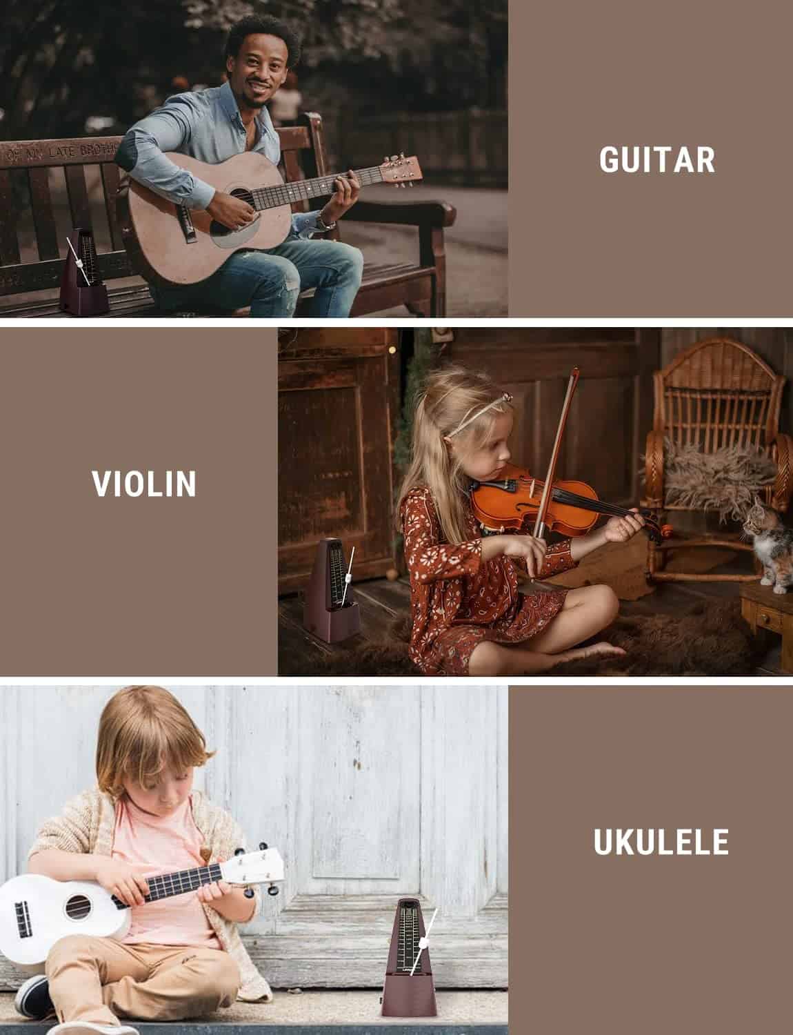 Linrax M2 Metrónomo Mecánico para Piano Guitarra Bajo - Imagen 8