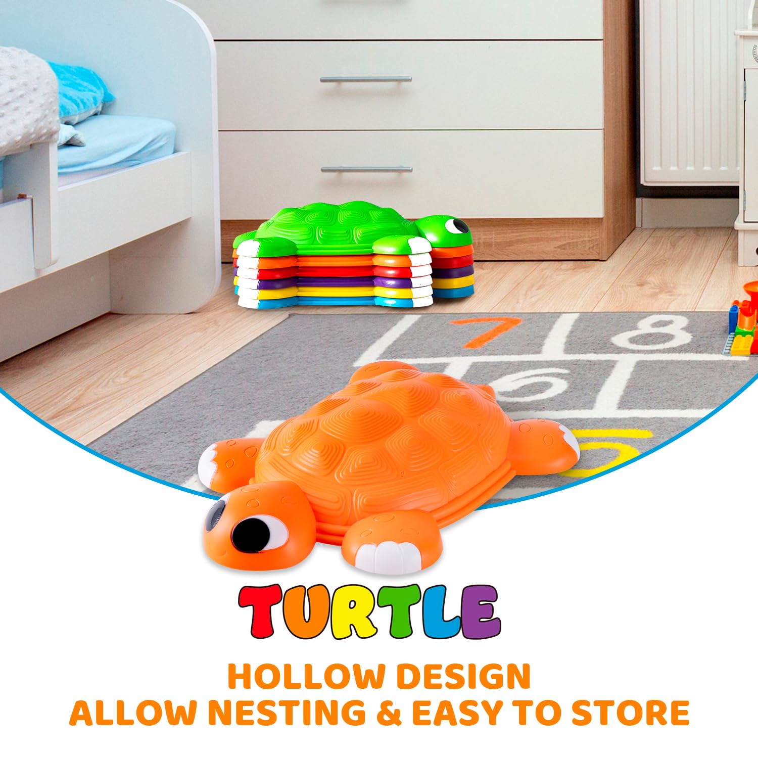 JOYIN Turtle Balance Stepping Stones, 6 Pcs Kids Turtle - Imagen 7