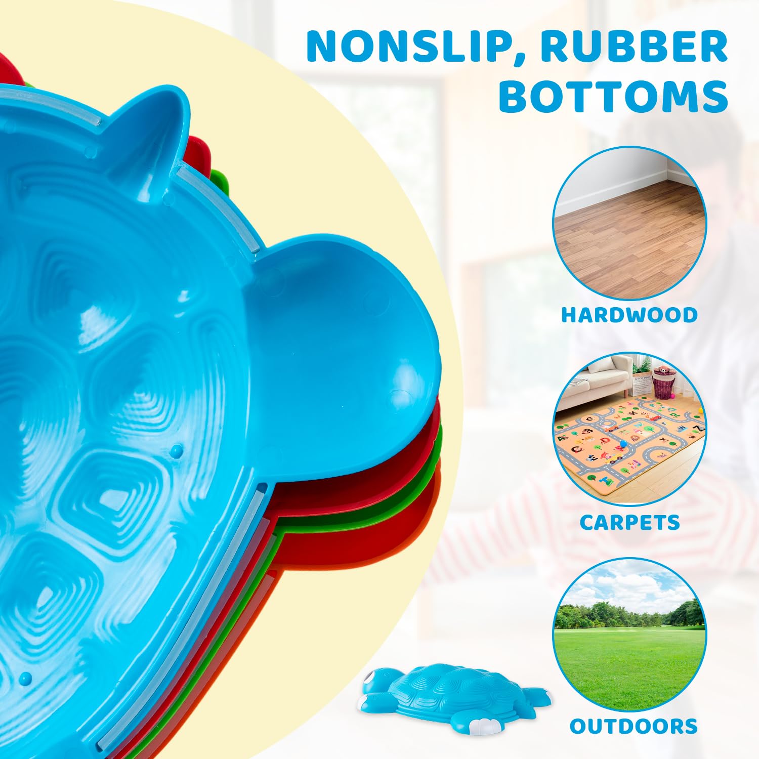 JOYIN Turtle Balance Stepping Stones, 6 Pcs Kids Turtle - Imagen 5