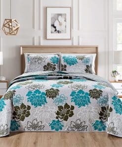 Juego de Cobertor de Cama de 3 Piezas de Alta Calidad (118"