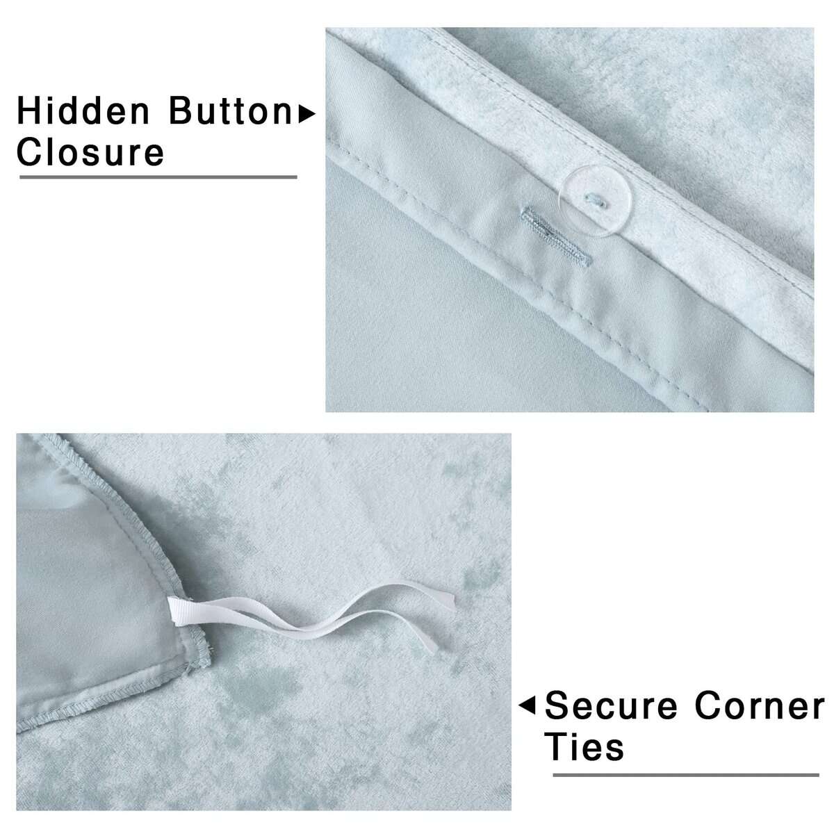 CAROMIO Funda de Edredón de Terciopelo Tamaño Queen - Juego - Imagen 6