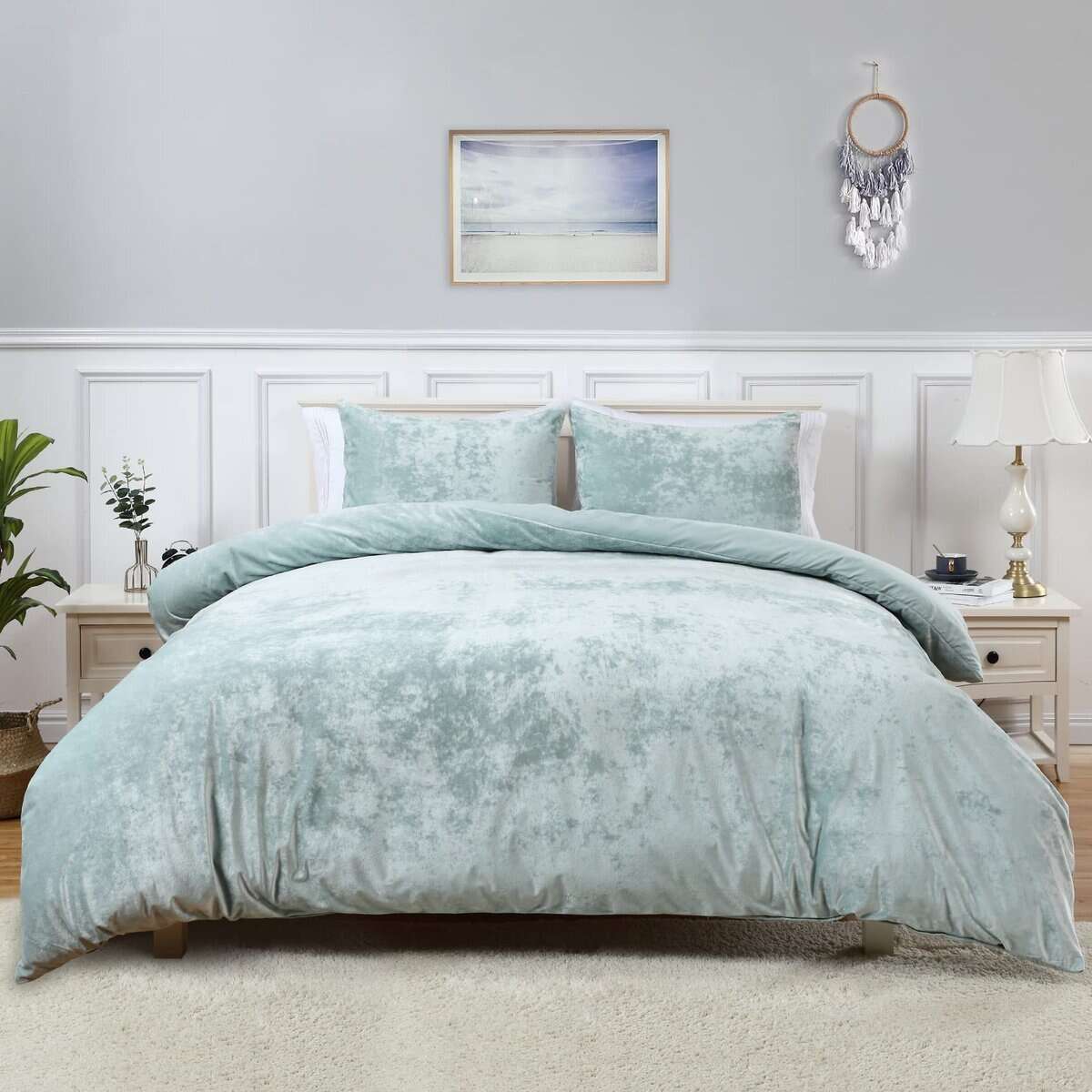 CAROMIO Funda de Edredón de Terciopelo Tamaño Queen - Juego - Imagen 3