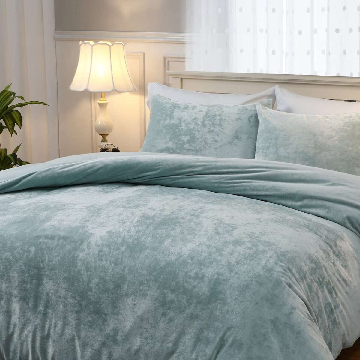 CAROMIO Funda de Edredón de Terciopelo Tamaño Queen - Juego - Imagen 9