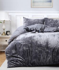 Juego de Funda Nórdica de Terciopelo CAROMIO para Cama