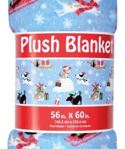 Manta de franela suave sedosa con estampado invernal 56" x