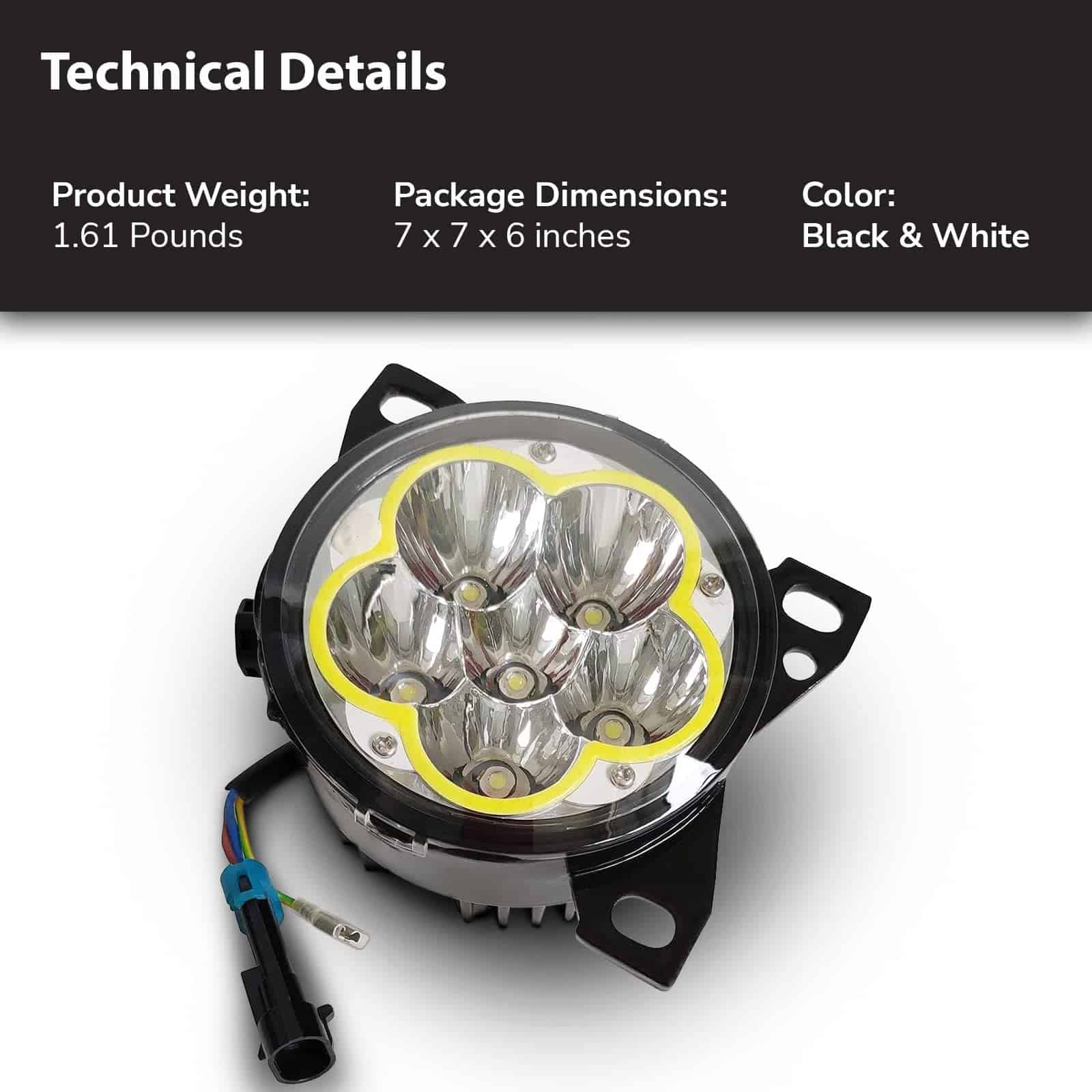 Faro de Niebla LED con Anillo Neón para Kenworth T660 - - Imagen 8