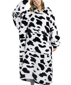 Manta con capucha estampado de vaca Catalonia, extra largo
