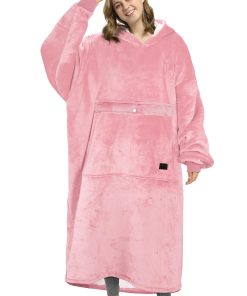 Catalonia Manta con Capucha Sudadera, Rosa Extra Larga,