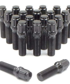 Set de 20 Pernos de Rueda Negros 14x1.25 con Asiento Cónico