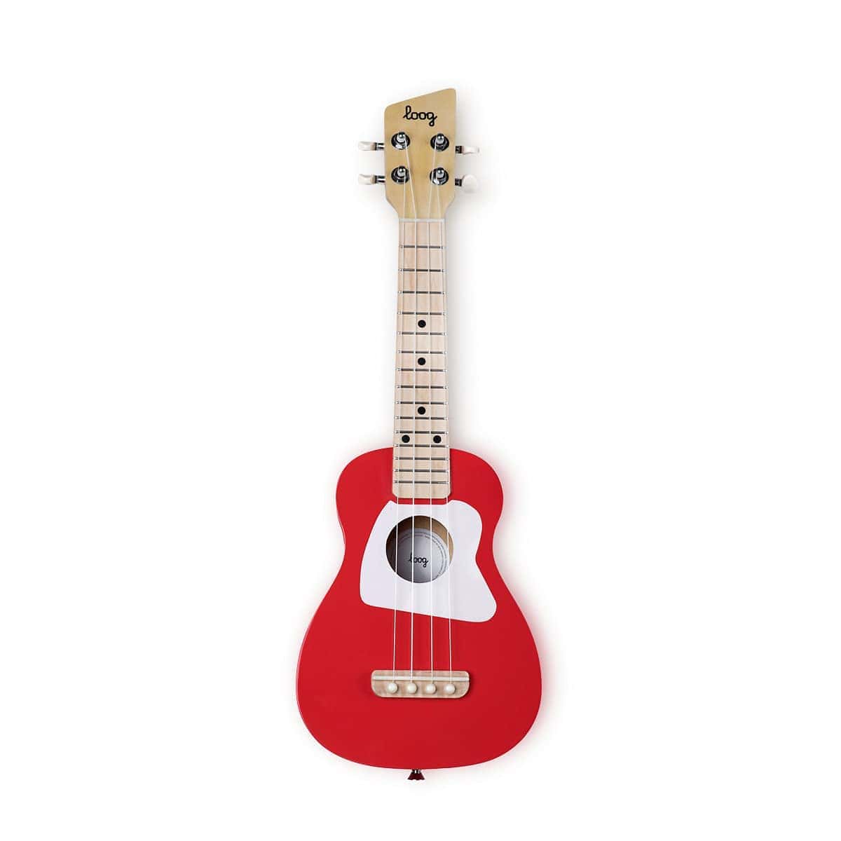 Ukulele Soprano Loog de Madera para Niños y -Rojo