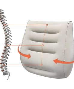 Almohada de Viaje Inflable Soporte Lumbar para Silla de