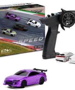 Coche RC a Escala 1/76 FLYCOLOR con Control Remoto 2.4G