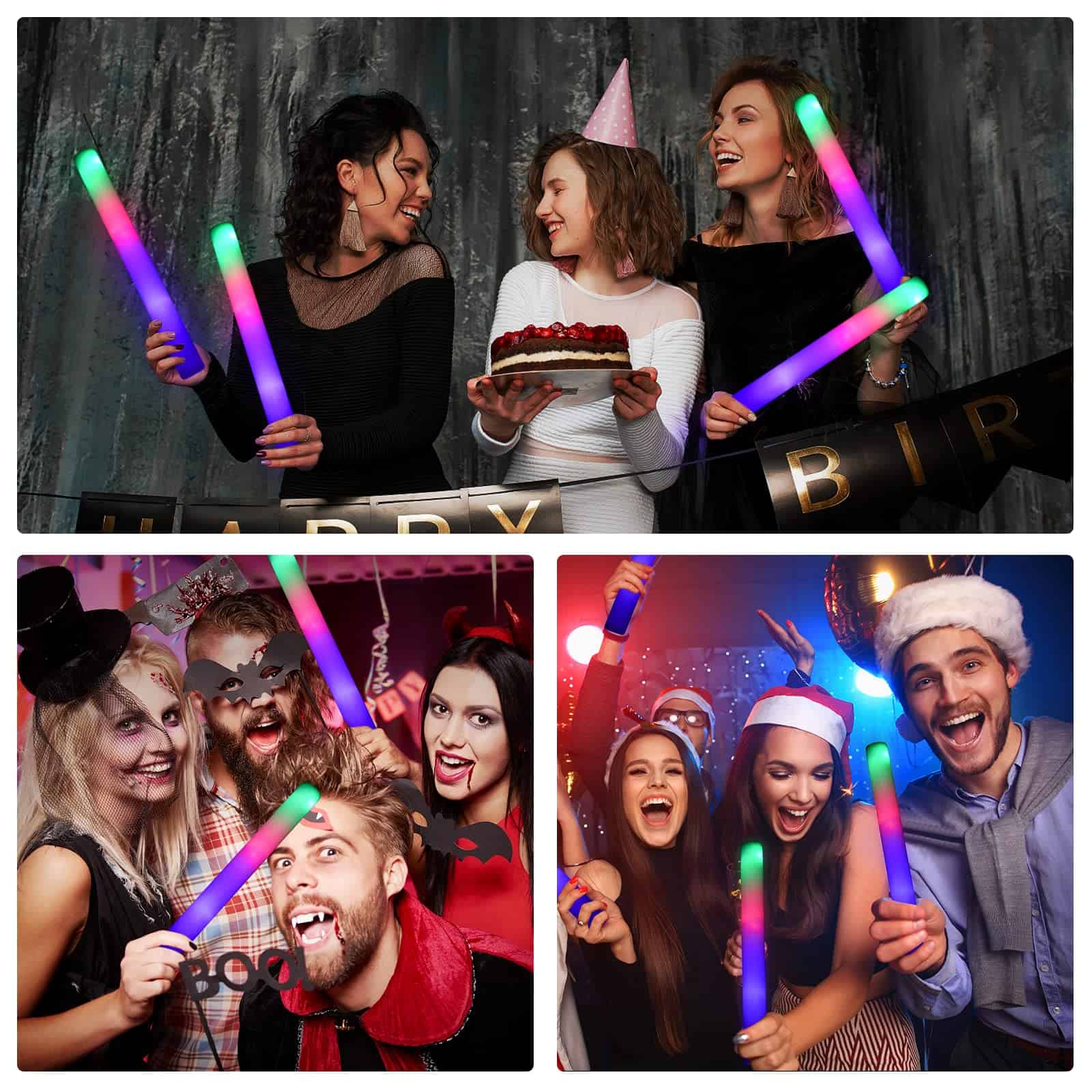 Paquete de fiesta de palos luminosos gigantes - 150 pcs - Imagen 6