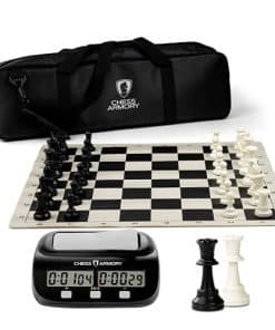 Conjunto de Ajedrez Chess Armory Deluxe 20" con Reloj de