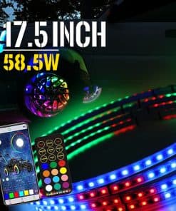 Kit de luces de aro de rueda de 17.5 pulgadas con APP y IR,