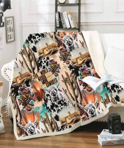 Manta de Vaca Bonita Paisaje Desierto Vaquero Manta de