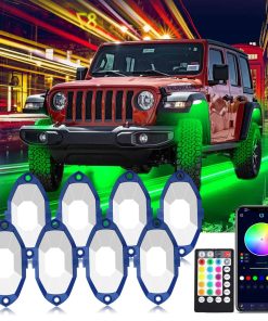 AMKI Luces para Camiones, Luces de Roca 8 pods con Modo de