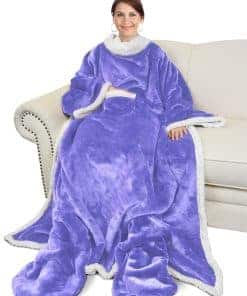 Manta de Sherpa Catalonia con mangas y bolsillos para los