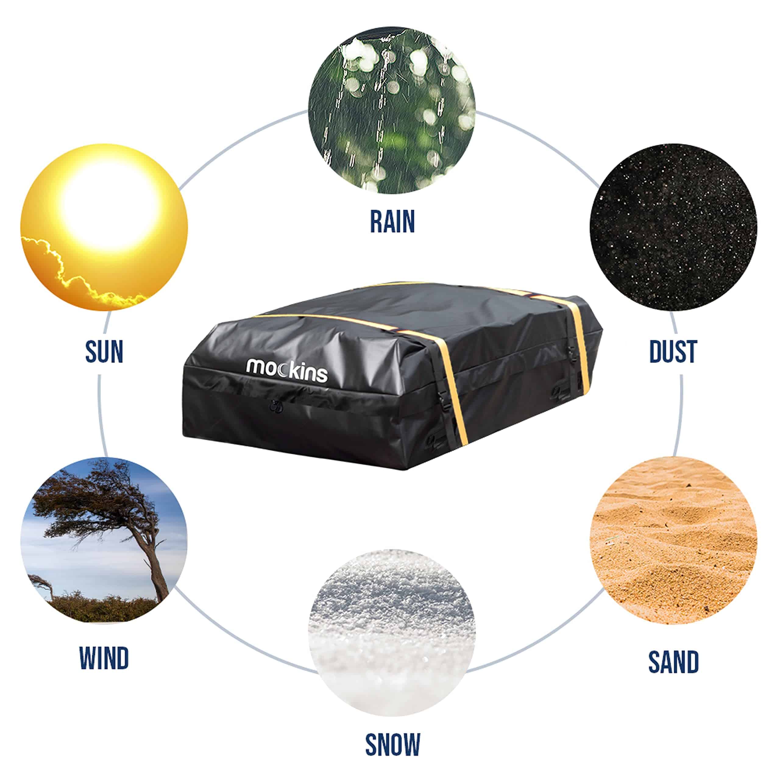 Mockins Bolsa de Techo Impermeable de 25 Pies Cúbicos con - Imagen 8