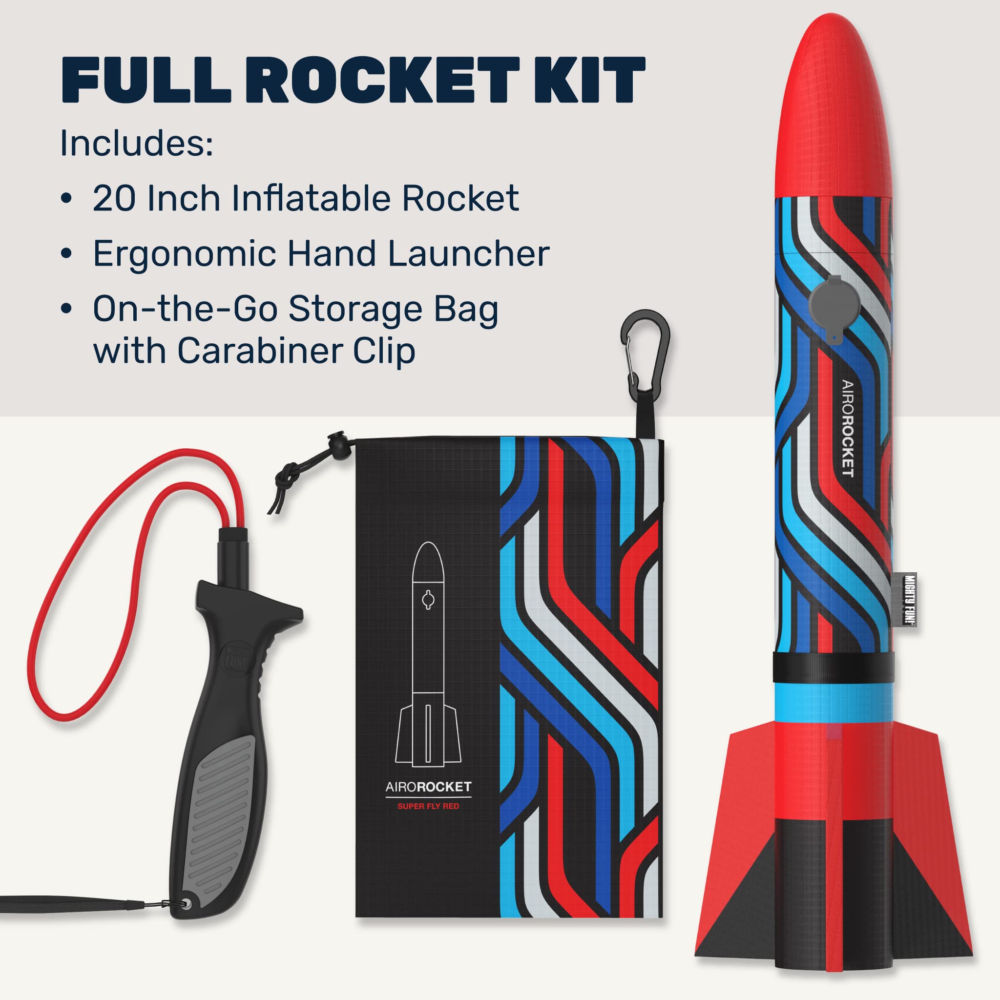 ¡Mighty Fun! - Kit de cohete inflable lanzado a mano Airo - Imagen 6