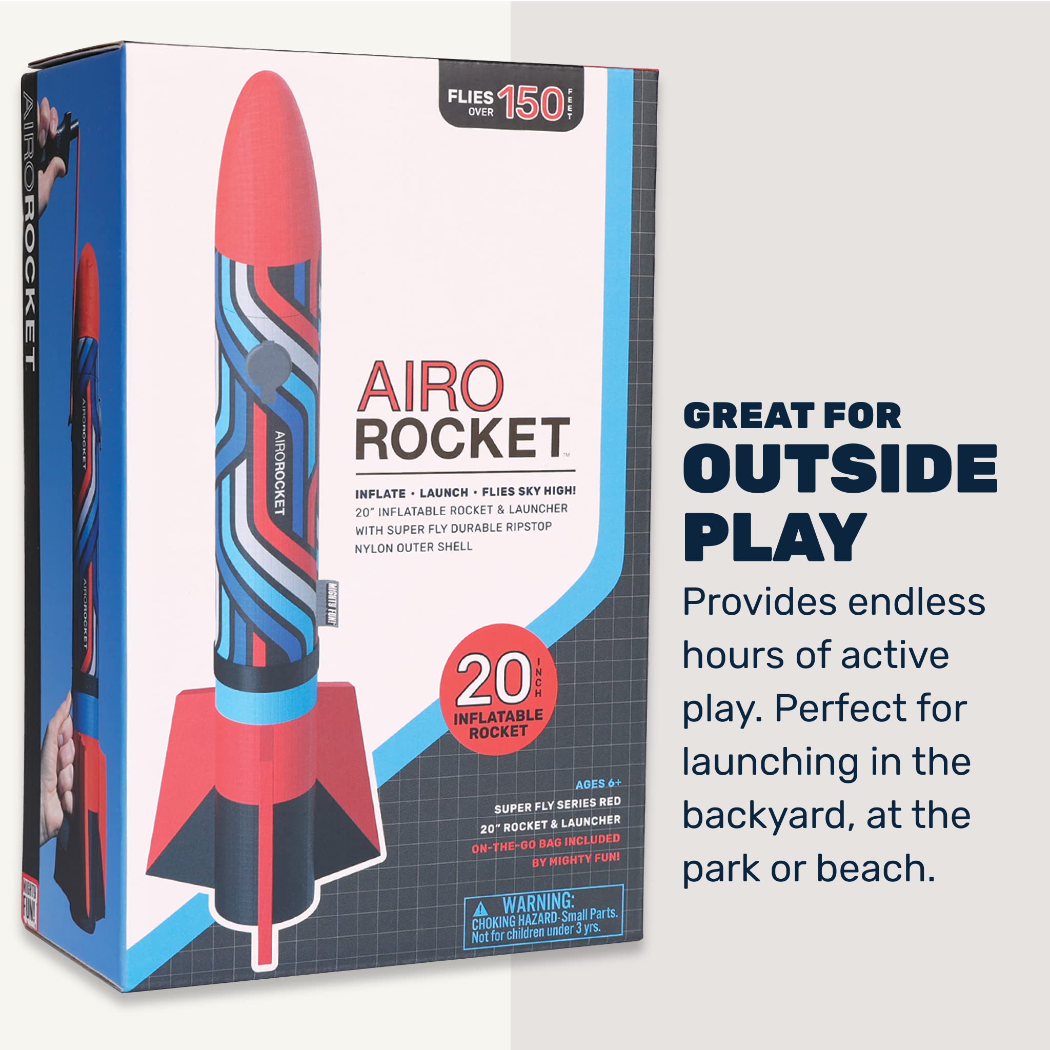 ¡Mighty Fun! - Kit de cohete inflable lanzado a mano Airo - Imagen 7