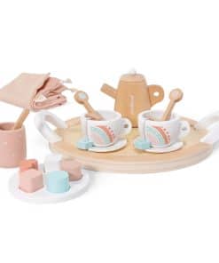 Set de té de madera Miniland Doll - Calidad, ECO,