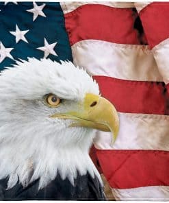 INTIMO Manta patriótica de águila calva americana con
