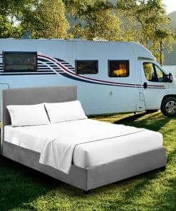 Juego de sábanas RV King Silentnight (72X80) Blanco sólido